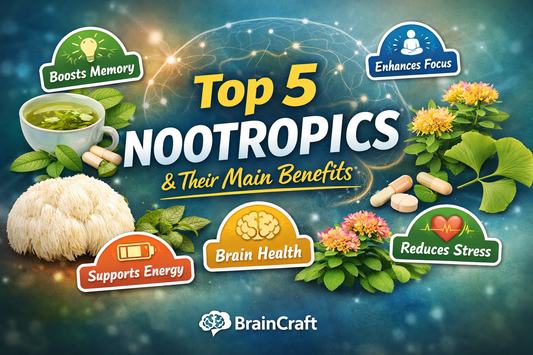 Top 5 Nootropics for Focus Memory and Brain Health